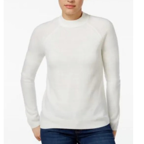 Karen Scott Sweaters - Karen Scott Women's Crew Neck Knit Sweater, Long Sleeve, White XL NWT